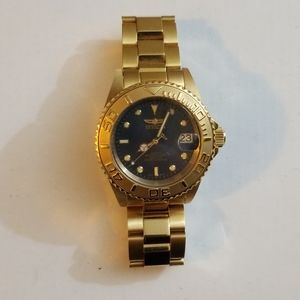 Gold Invicta mens watch
